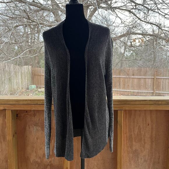 Eileen Fisher Women's Grey 100% Linen Open Cardigan Sweater Size S - Picture 1 of 8